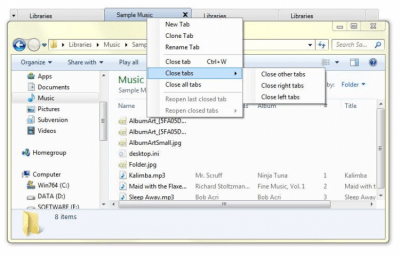 Screenshot of the application TabExplorer - #3