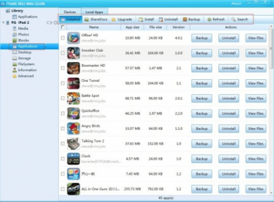 Screenshot of the application ThinkSky iTools Windows - #1