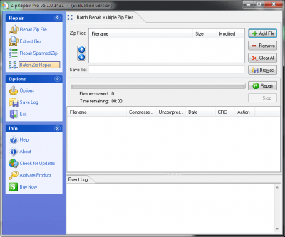 Screenshot of the application Zip Repair Pro - #3
