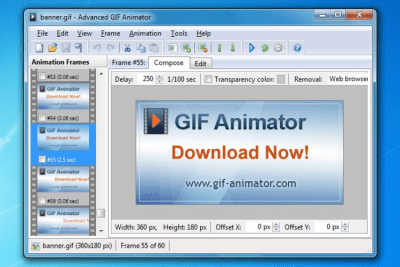 Screenshot of the application Advanced GIF Animator - #1