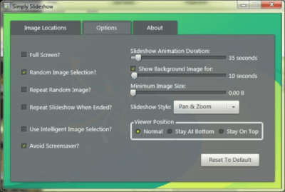 Screenshot of the application Simply Slideshow - #1