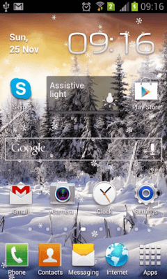 Screenshot of the application Live Wallpaper Winter Forest Snowflakes - #3