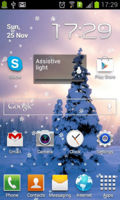 Screenshot of the application Falling snowflakes - #1