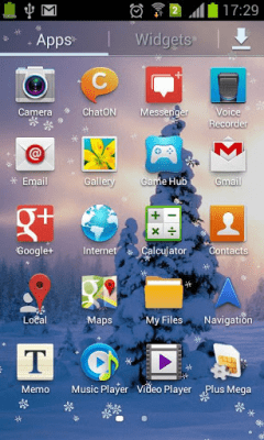 Screenshot of the application Falling snowflakes - #3