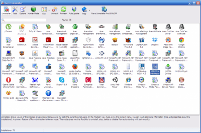 Screenshot of the application Revo Uninstaller Free - #1