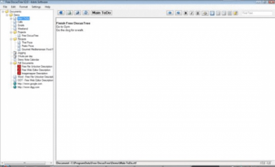Screenshot of the application Free DocusTree - #1