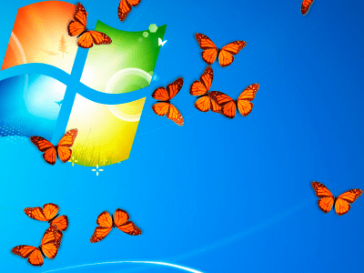 Screenshot of the application Butterfly On Desktop - #1