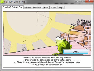 Screenshot of the application Free RAR Extract Frog - #1