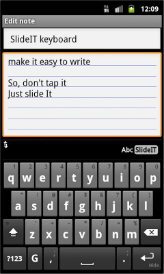 Screenshot of the application SlideIT Gingerbread Skin - #3