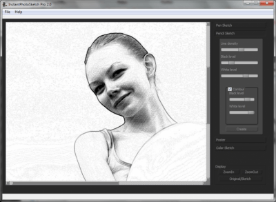 Screenshot of the application InstantPhotoSketch Pro - #1
