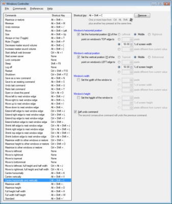 Screenshot of the application Windows Controller - #1