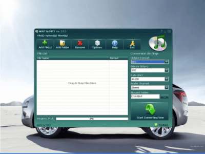 Screenshot of the application WAV To MP3 - #1