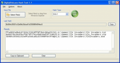 Screenshot of the application Hash Tool - #1