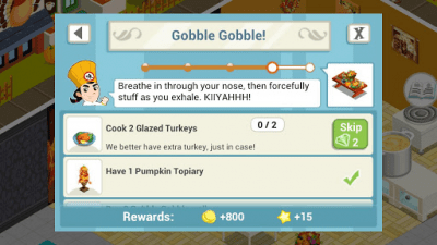 Screenshot of the application Restaurant Story: Thanksgiving - #1