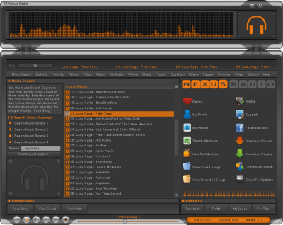 Screenshot of the application Nexus Radio - #1