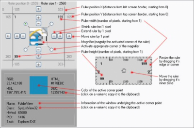 Screenshot of the application Screen Ruler 2D - #1