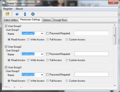 Screenshot of the application Shared Folder Protector - #2