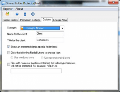 Screenshot of the application Shared Folder Protector - #4