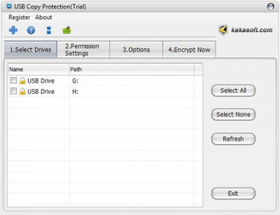 Screenshot of the application USB Copy Protection - #1