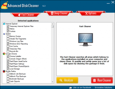 Screenshot of the application Advanced Disk Cleaner - #1