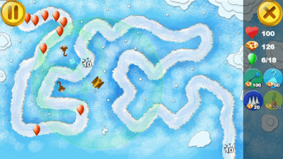 Screenshot of the application Monkey Balloon Tower Defense - #5