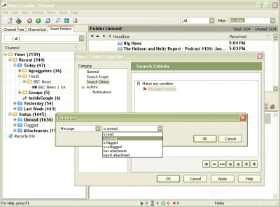 Screenshot of the application NewzCrawler - #5