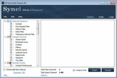 Screenshot of the application Synei PC Cleaner - #1