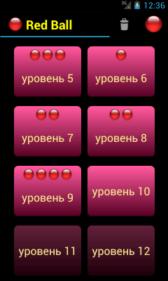 Screenshot of the application Red Ball - #6