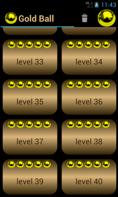 Screenshot of the application Golden Ball. Labyrinth - #6