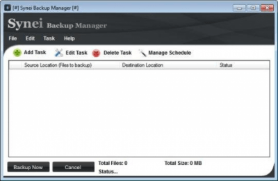 Screenshot of the application Synei Backup Manager - #1