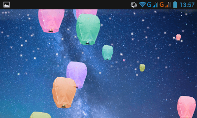Screenshot of the application LWP sky lanterns - #2