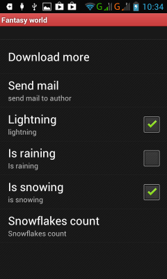 Screenshot of the application Fantasy world - #4
