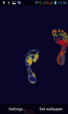 Screenshot of the application Foot prints - #4