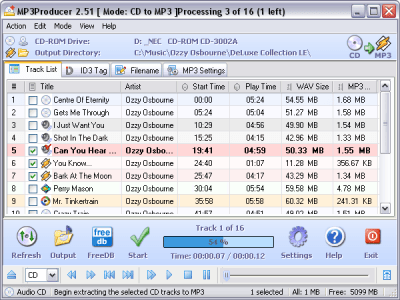 Screenshot of the application MP3Producer - #1