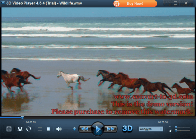 Screenshot of the application 3D Video Converter - #1