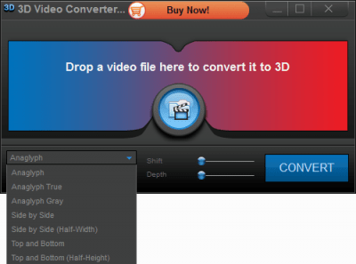Screenshot of the application 3D Video Converter - #3