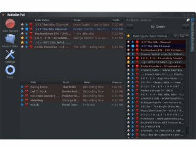 Screenshot of the application RadioGet - #1