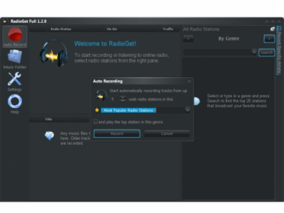 Screenshot of the application RadioGet - #3