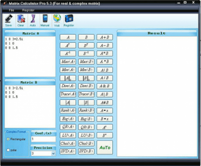 Screenshot of the application Matrix Calculator Pro - #1