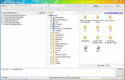 Screenshot of the application 3nity CD DVD Burner - #1