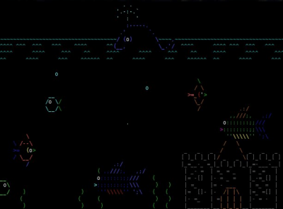 Screenshot of the application ASCIIQuarium - #1