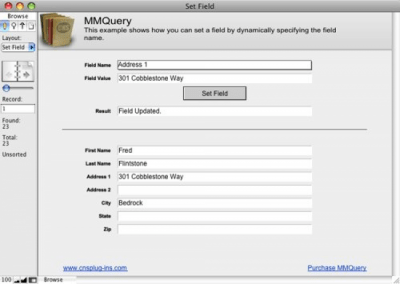 Screenshot of the application MMQuery - #1