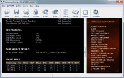 Screenshot of the application Thaiphoon Burner Superblaster - #1