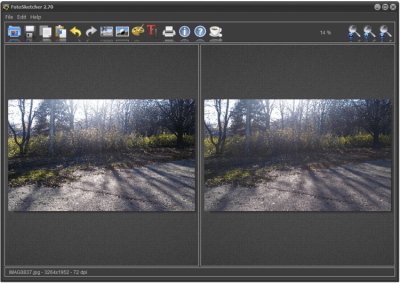 Screenshot of the application FotoSketcher Portable - #1