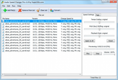 Screenshot of the application Audio Speed Changer Pro - #1