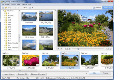 Screenshot of the application PicturesToExe Deluxe - #1