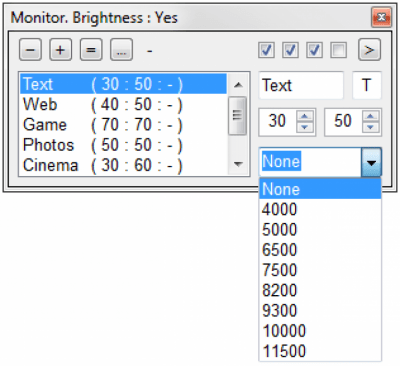 Screenshot of the application Monitor Plus - #3