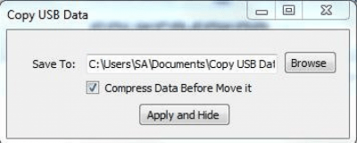 Screenshot of the application Copy USB Data - #1