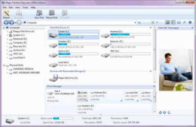 Screenshot of the application Magic Partition Recovery Portable - #1