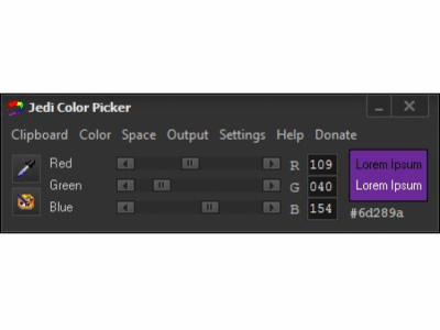 Screenshot of the application Jedi Color Picker - #2